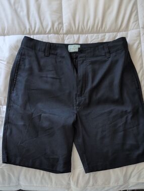 Class Club Black Flat-Front Casual Shorts